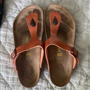 Bronze Birkenstock Gizeh Sandals
